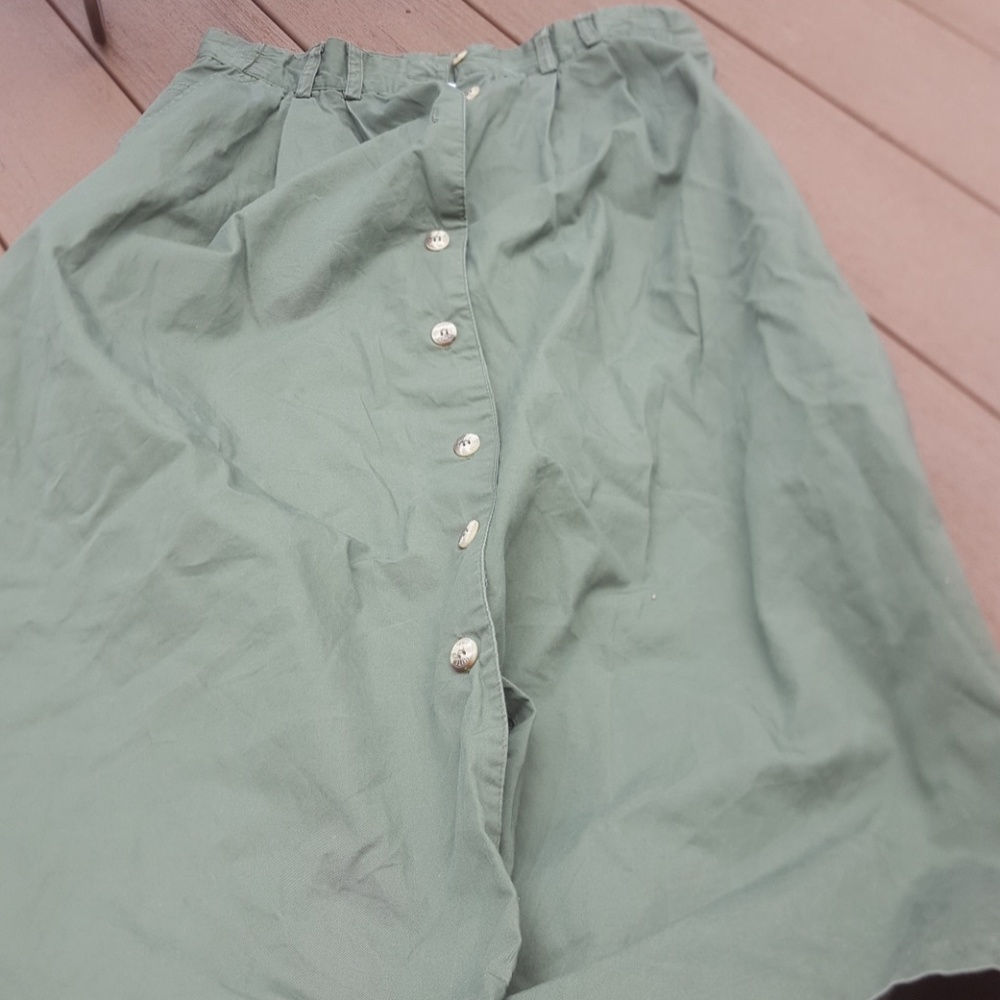 White Stag Button Down Midi Skirt